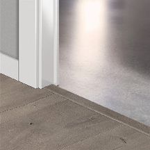 Profilé de finition pour sol stratifié Incizo - décor chêne patiné gris - 13x48x2150 mm