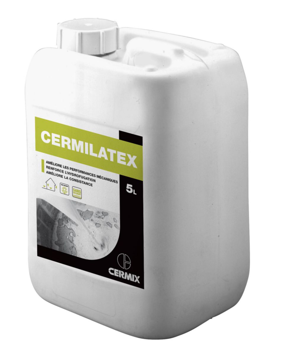 Résine d'adjuvantation pour mortier Cermilatex - bidon de 2 l