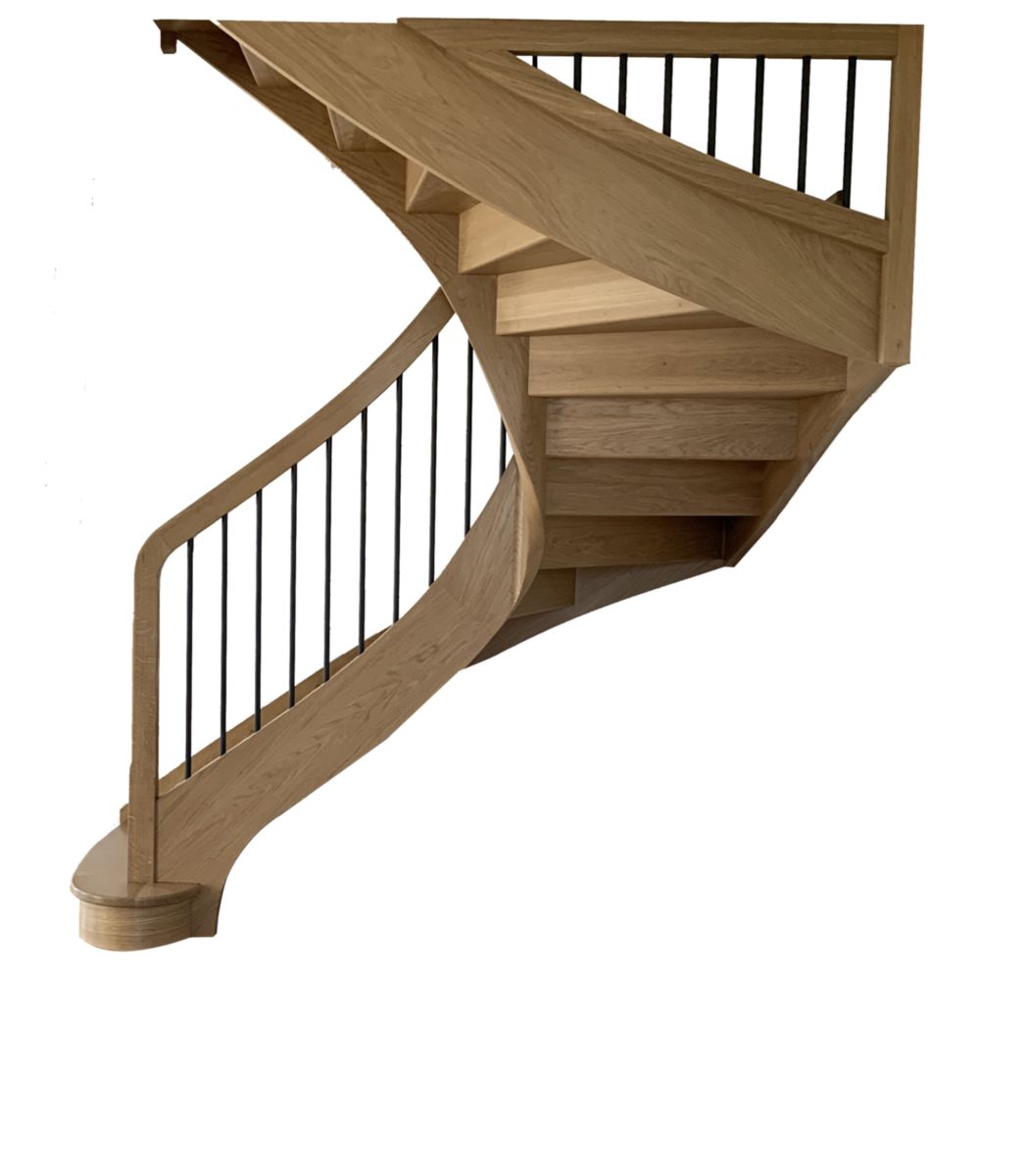 Escalier intérieur bois Aubrac - 3 versions disponibles - sur mesure