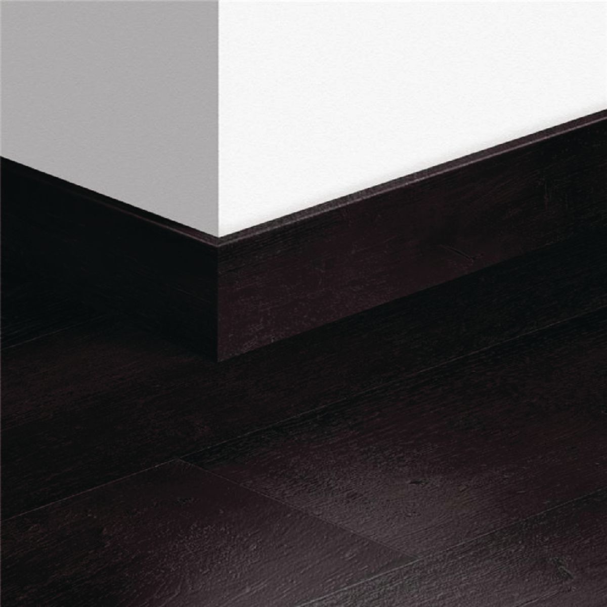 Plinthe pour parquet chêne peint noir 14 x 77 x 2400 mm QSPSKR04755