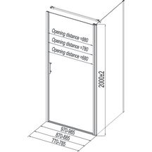 Paroi porte pivotante ouverture totale ALTERNA CONCERTO CLOSE WALK 90 cm