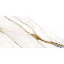 Carrelage sol intérieur grès cérame Calacatta Gold - White poli - 60x120 cm