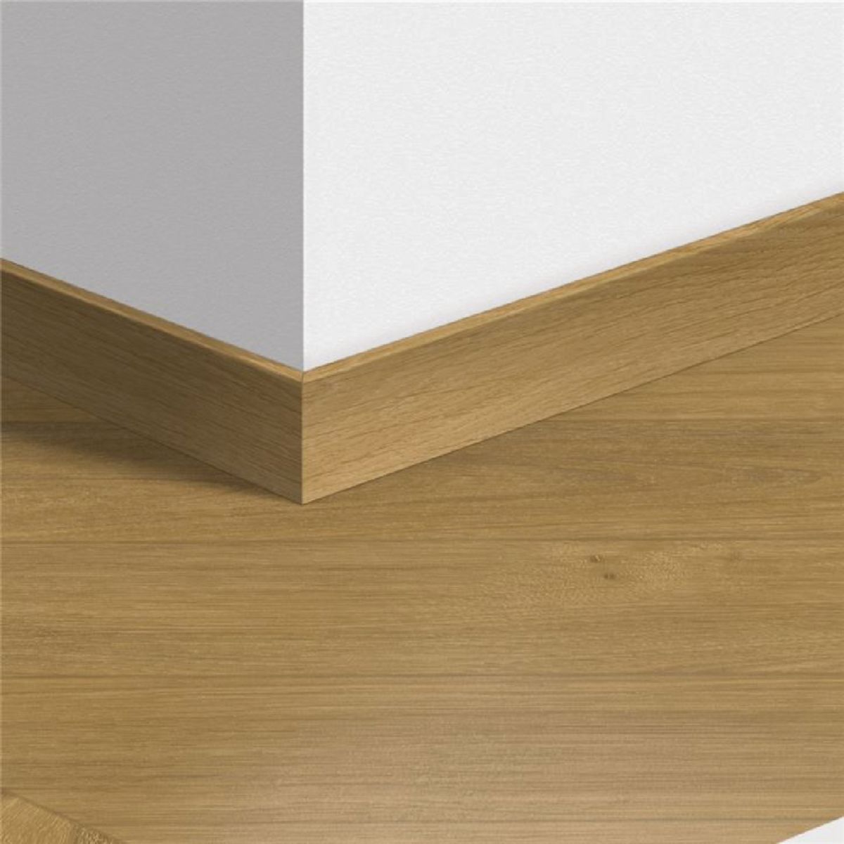 Plinthe standard pour sol stratifié - bord droit - chevron chêne naturel - 12x58x2400 mm