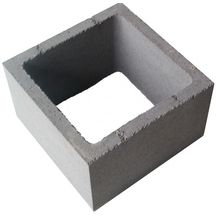 Elément de pilier béton gris 30x30cm hauteur 25cm SFAC