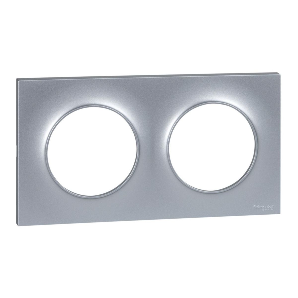 Plaque de finition double Odace - aluminium