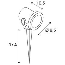 Lampe de sol Led Nautilus - 25W - culot GU10 - inox - Ø 95 mm