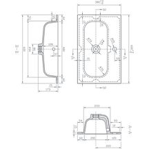 Plan vasque synthèse 60cm Alterna Plénitude vasque centrée Profondeur 38cm