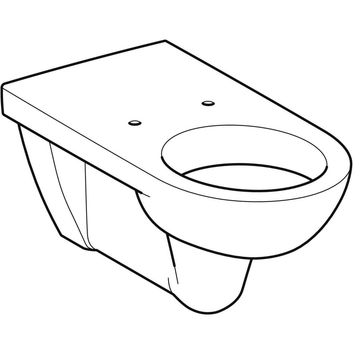 wc suspendu à fond creux geberit renova comfort, rallongé: t=70cm, blanc Réf. 208520000