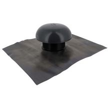 Chapeau de ventilation à collerette d'étanchéité CD10 - PVC gris ardoise - Ø 100 mm - collerette 400x330 mm