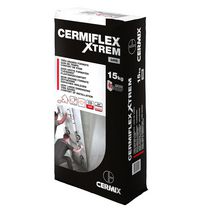 Mortier colle Cermiflex Xtrem gris 15 kg réf. 0019963801