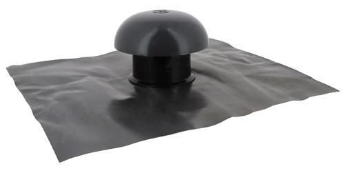 Chapeau de ventilation à collerette d'étanchéité 40x33 ardoise diamètre 80mm CD8