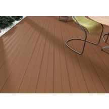 Carrelage sol extérieur Timber Deck - grès cérame émaillé - cannelle antidérapant - 20x120 cm