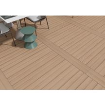 Carrelage sol extérieur Timber Deck - grès cérame émaillé - miel antidérapant - 20x120 cm