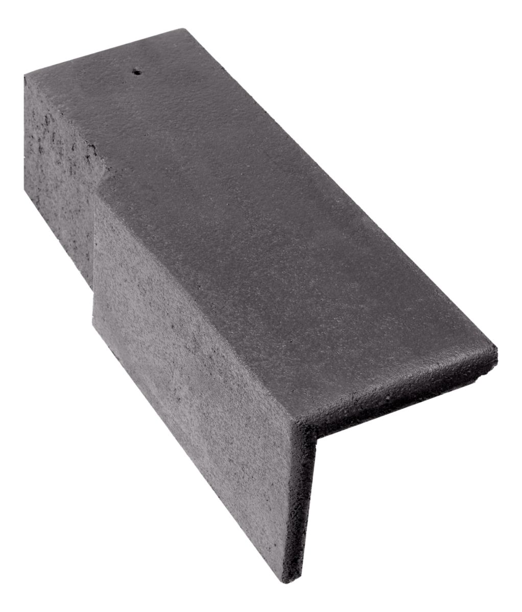 Demi-tuile de rive universelle gauche Innotech/Nobilée 10036202 - béton ton ardoise - 42x14,5 cm