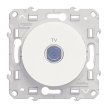 Prise TV standard Odace - sans plaque - blanc brillant - 71x71x34,1 mm