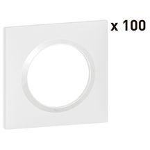 Plaque de finition carrée Dooxie - 1 poste - blanc - 50 pcs