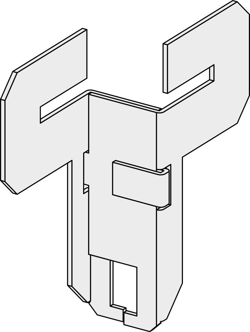 Attache de suspente AC252B en 2 éléments pour porteur Quick-Lock - boîte de 100 pcs