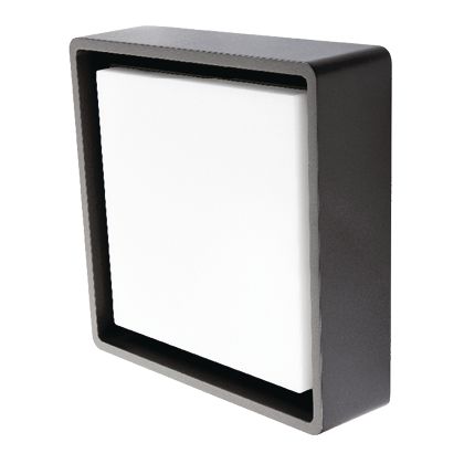 Applique LED Frame Square + détecteur de présence - polycarbonate graphite - intérieur et extérieur - 6 W - 3000 K