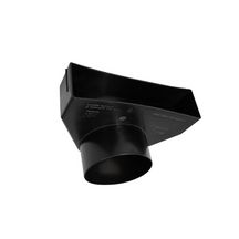 Adaptateur pour terminal de ventilation Vepac 140 - polypropylène noir - Ø 125 mm - 231x165x129 mm