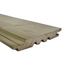 Clin de bardage sapin blanc du Nord Preserve - profil Inca - choix AB - traité classe 3 vert - L. 4,5 m - 20x125 mm