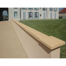 Chaperon de mur Optipose 1 pente - ton pierre - 49x23x4/6 cm