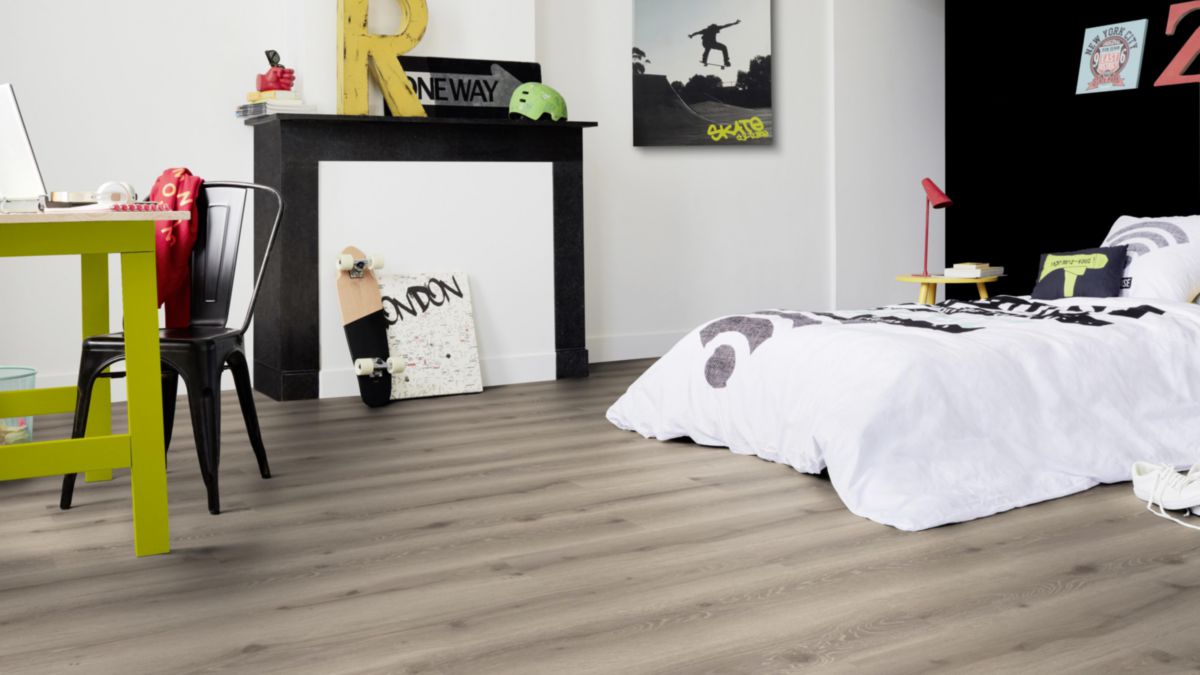 Lame vinyle LVT Elegance Rigid 55 Limousin - oak grege - 5,5x200x1200 mm