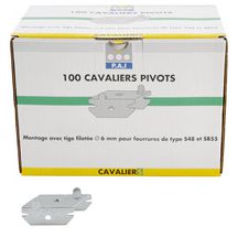 Cavalier pivot pour fourrure 17-47 et 17-55 - H. 22 mm - boîte de 100 pcs