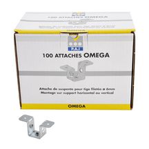 Attache de fixation universelle Oméga - 64x30 mm - boîte de 100 pcs