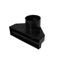 Adaptateur pour terminal de ventilation Vepac 140 - polypropylène noir - Ø 100 mm - 231x165x154 mm