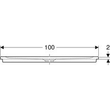 Receveur RENOVA céramique 100 x 100 ultra-plat à encastrer émaillé 4 côtés PN 12 de série pour bonde siphoïde de 90 Réf. 00738800000AG3