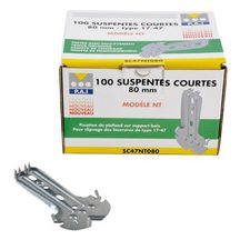 Suspente courte 47NT pour fourrure 17-47 - L. 80 mm - boîte de 100 pcs