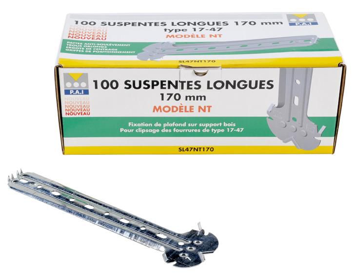 Suspente NT longue pour fourrure 17/47 - L. 170 mm - boîte de 100 pcs