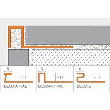 Profilé angle sortant Schlüter Deco MC laiton chromé L. 2,5 m ép. 9 mm