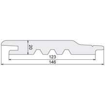 Lame de bardage sapin Clinexel - profil Vicking - traité classe 3 - coloris Lumière 04 - L. 4,46 m - 20x123 mm