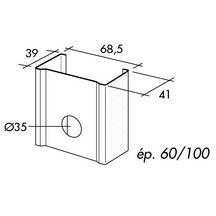 Montant SPP M 70 aile de 70-40 NF longueur 3,00 m