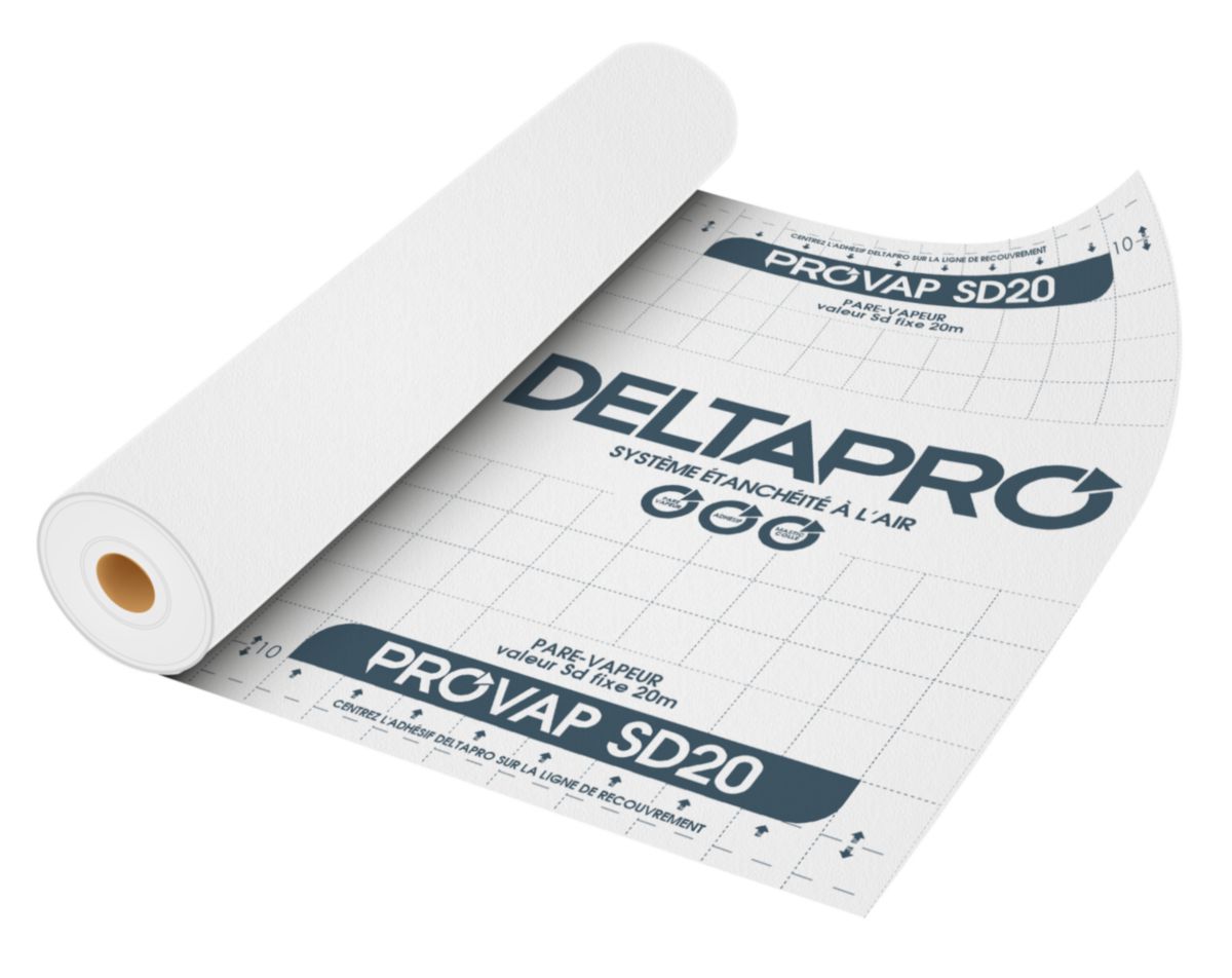 Deltapro - Membrane d'étanchéité à l'air et par-vapeur PROVAP sd 20m - Rouleau 1,5x50m