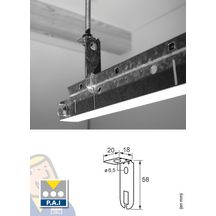 Coulisseau pour plafond apparent T15-T24-T35 boîte de 100