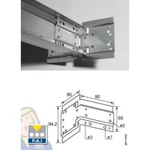 Équerre de fixation pour profil Omnifix longue portée 70/100 - + vis THPF - boîte de 20 pcs