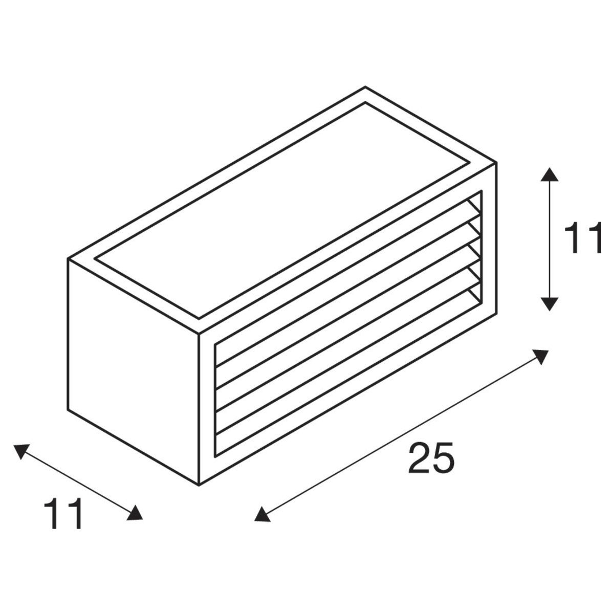 Applique Led pour éclairage extérieur Box-L - 18W - culot E27 - anthracite - 110x250x110 mm