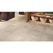 Carrelage imitation béton Canvas Secco - grès cérame rectifié - ton cinza - 89x89 cm - ép. 10,5 mm