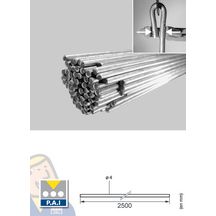 Tige lisse inox pour plafond suspendu - Ø 4 mm - L. 2500 mm