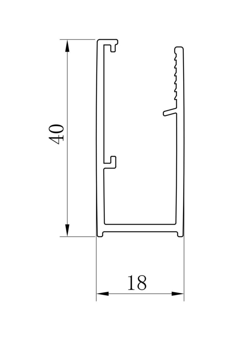 Paroi de douche Alterna Concerto retour fixe L 90 x H 195 cm profilé argent brillant verre transparent