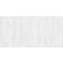 Faïence murale rectifiée Nuance - décor white brillant - 29,5x59,5 cm