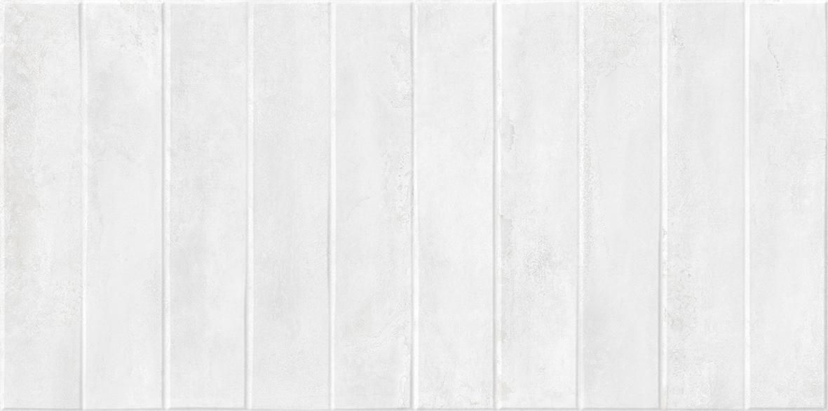 Faïence murale rectifiée Nuance - décor white brillant - 29,5x59,5 cm