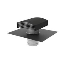 Terminal de ventilation pour toiture tuiles/ardoises Ubiflu 9 - aluminium/plomb - anthracite - Ø 160 mm - 500x400 mm