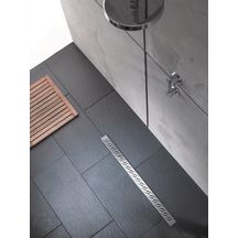 Caniveau de douche complet Concerto - ABS / inox brossé - L. 70 cm