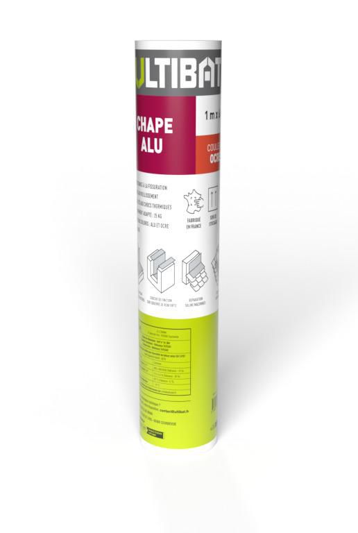 Chape alu SBS d'étanchéité bitumineuse - ton ocre - rouleau de 6x1 m