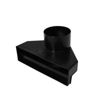 Adaptateur pour terminal de ventilation Vepac 140 - polypropylène noir - Ø 100 mm - 231x165x154 mm