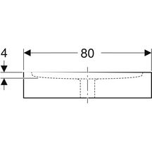 Receveur à poser carré, surélevé, extra-plat RENOVA 80 x 80 cm, céramique, blanc Réf. 00716100000