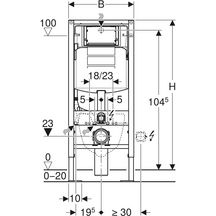 Bâti-support autoportant DUOFIX PLUS UP320 H : 112 cm réf. 111333005